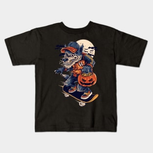 Halloween Wolf Kids T-Shirt